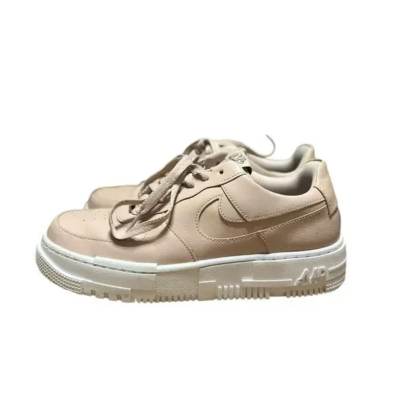 Nike Air Force 1 Pixel Particle Beige Pink Shoes Size 10